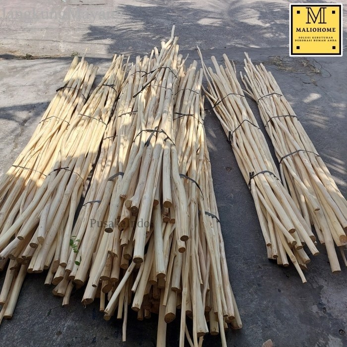Jual Ranting Kayu Jati Bahan Dekorasi By Maliohome murah 200cm HARGA ...
