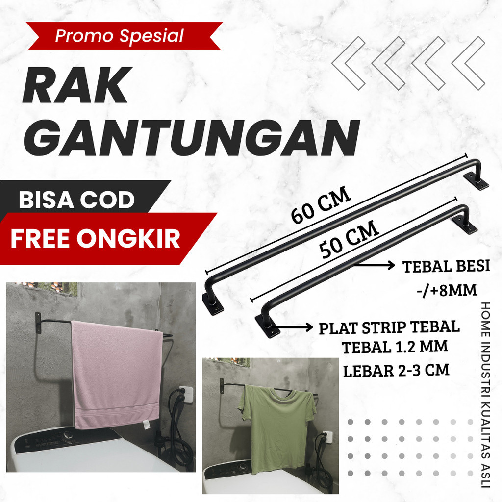 Jual Rak Gantungan Handuk Gantungan Baju Gawang Handuk Tempel Tembok ...