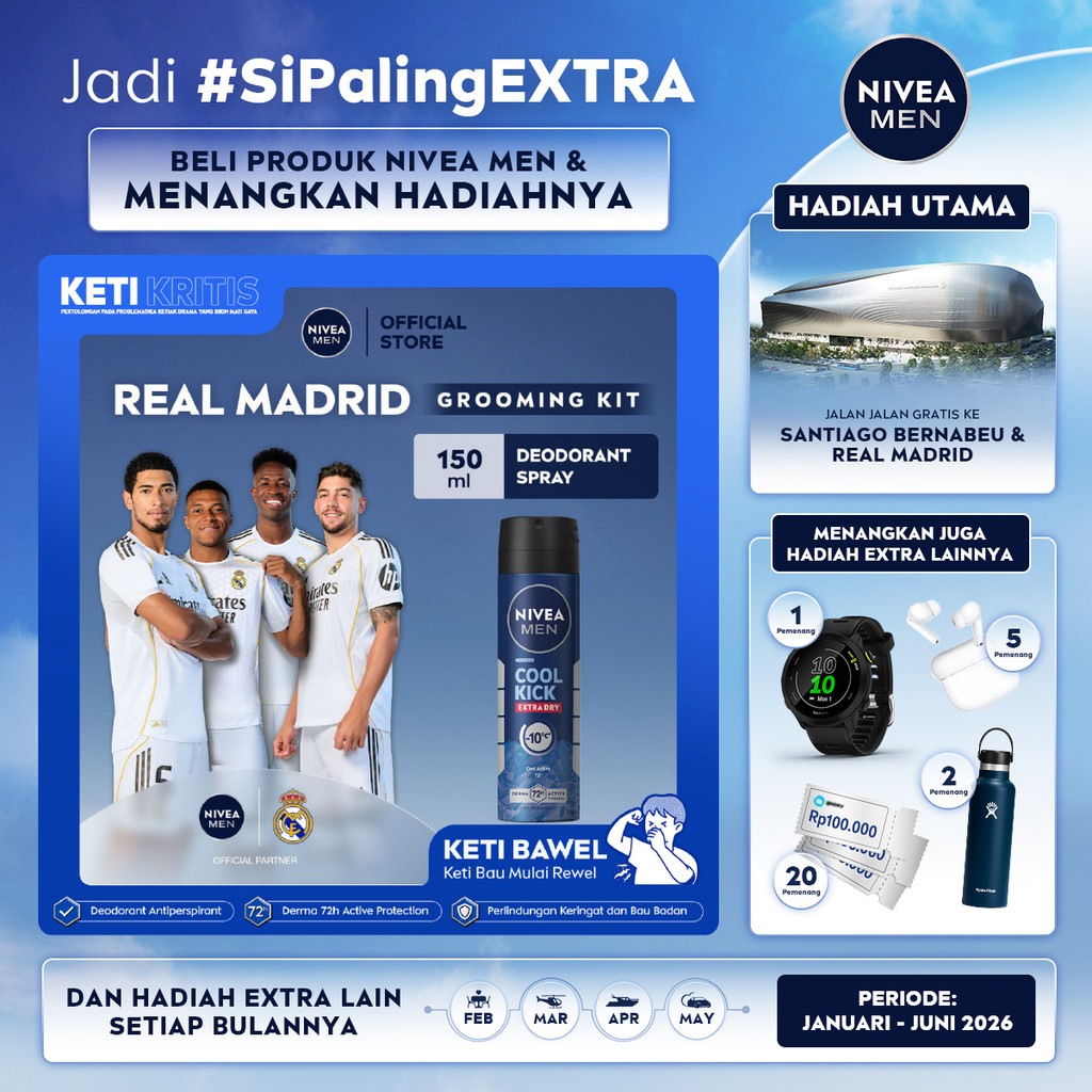 Jual NIVEA MEN Deodorant Spray Cool Kick 150ml - Deodoran semprot pria ...