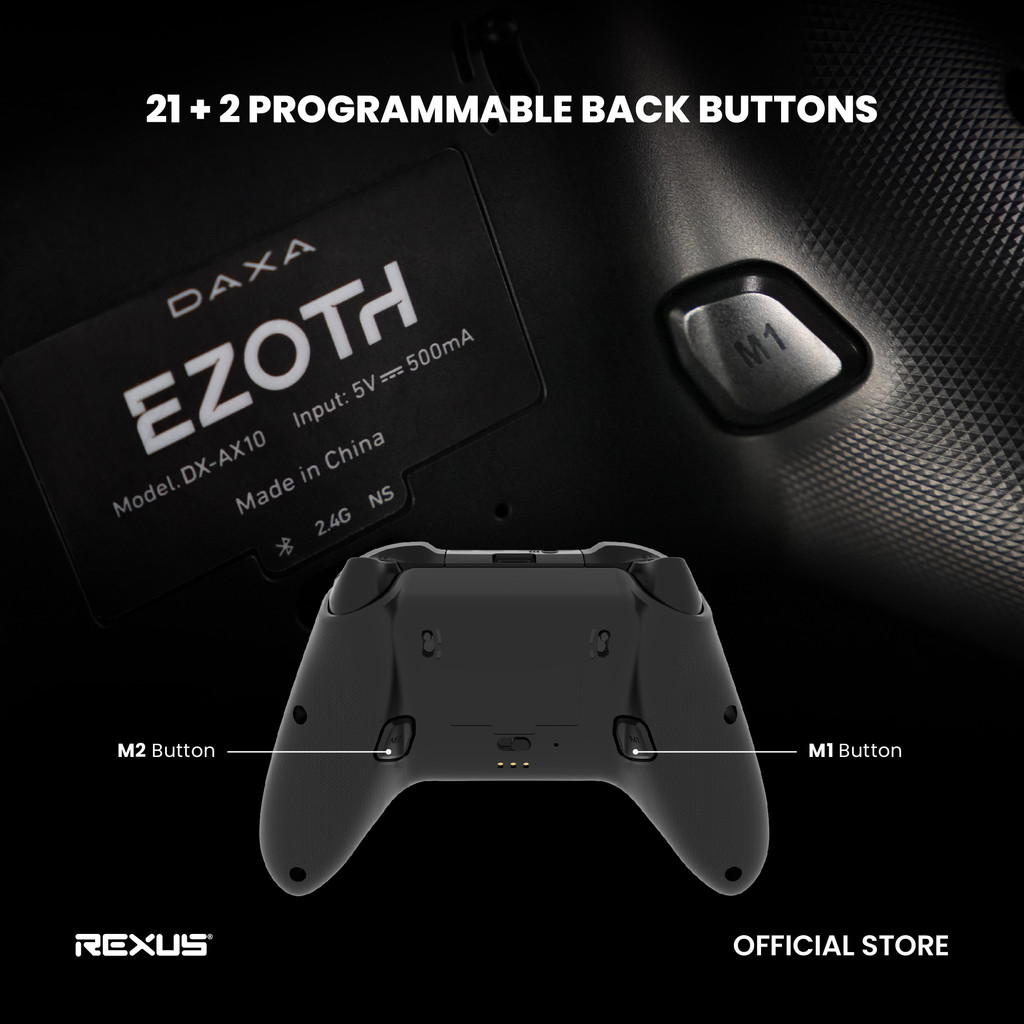 Rexus Daxa Ezoth AX10 Gamepad Wireless Gaming Controller - Adjustable TMR Joystick & Swappable ABXY (7)
