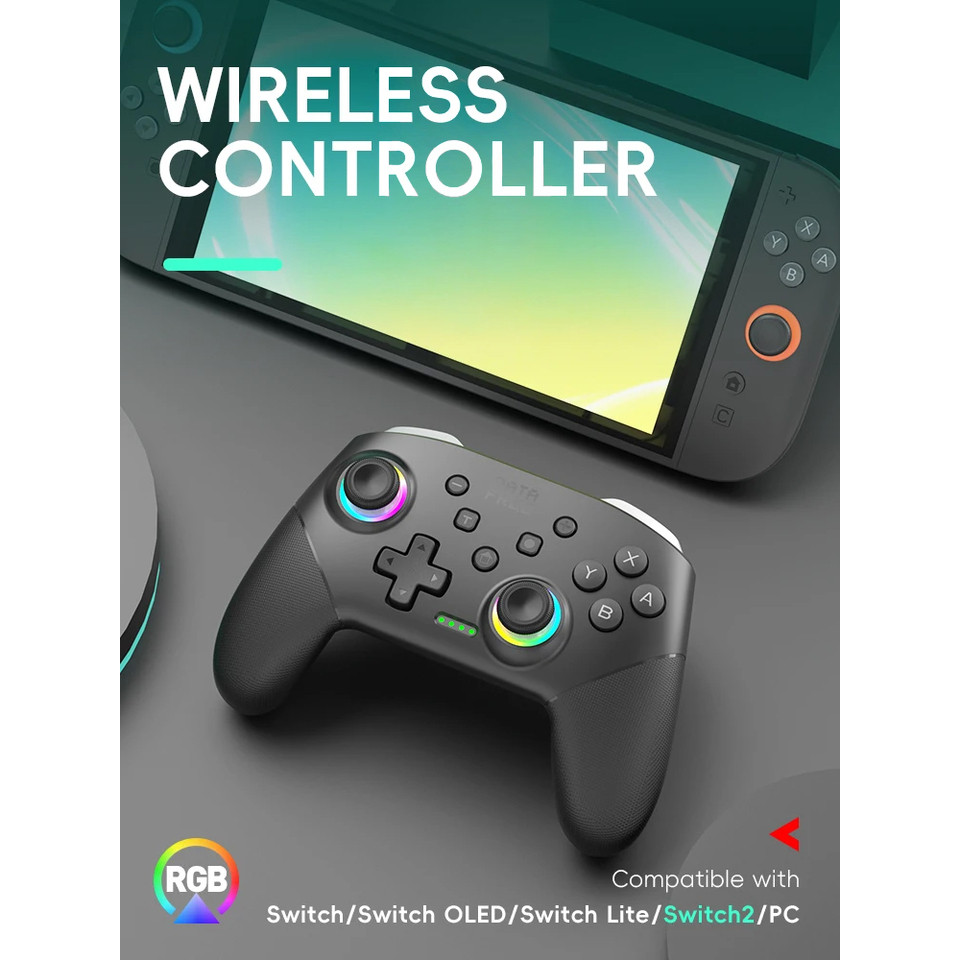 Jual DATA FROG Wireless Pro Controller for Switch OLED Lite PC with 6 ...