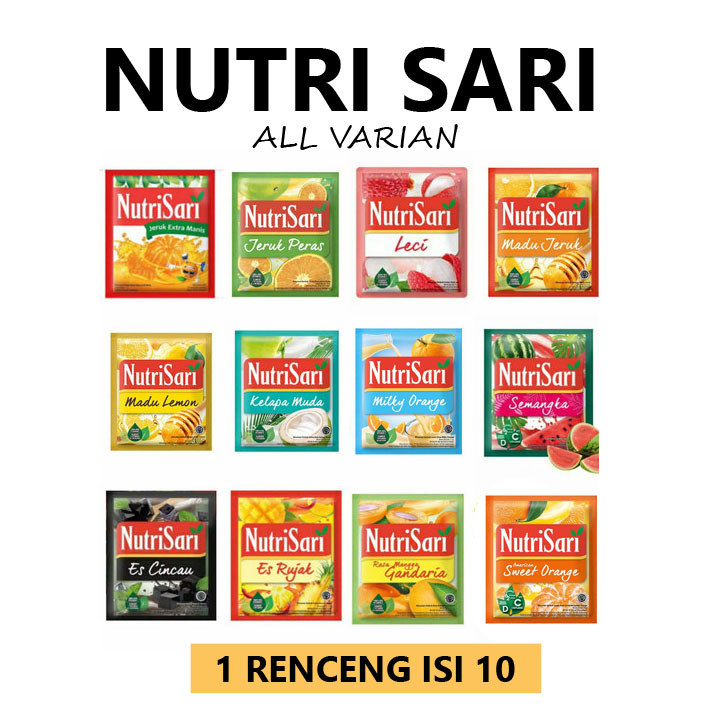 Jual Nutrisari Miniman Bubuk Kemasan Renceng Renteng 10 pcs Sachet ...