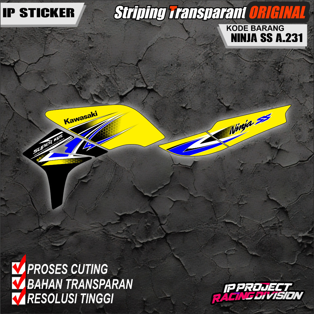 Jual (COD) STICKER STRIPING ORIGINAL MOTOR KAWASAKI NINJA SS DESAIN ...
