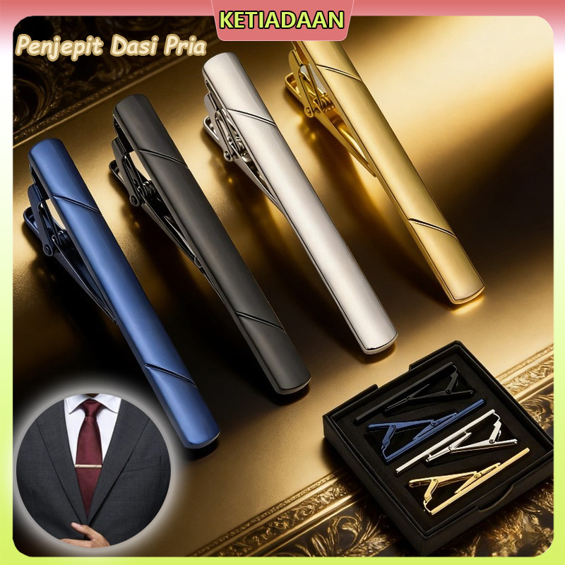 Jual (Ready-COD)Jepitan Dasi/Penjepit Dasi Pria/Pin Tie Gold Silver ...