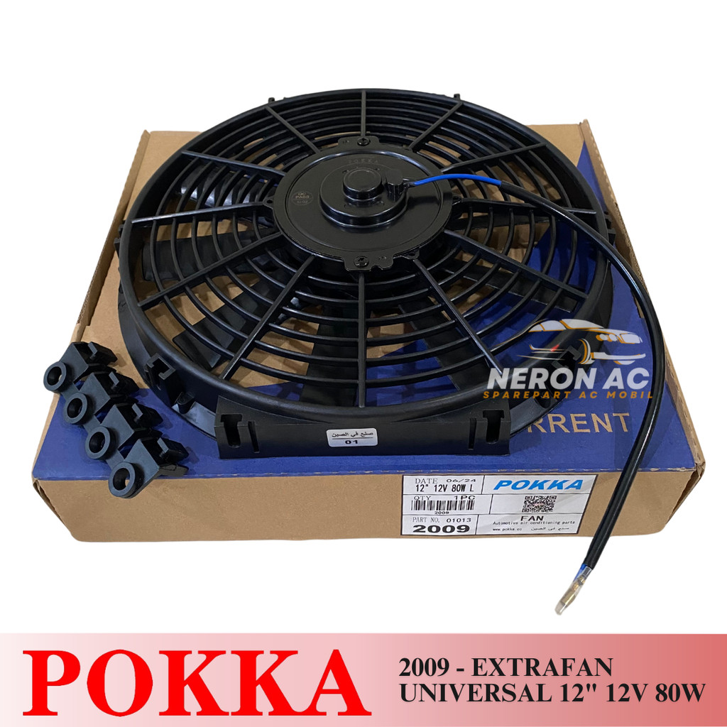 Jual EXTRAFAN UNIVERSAL RANGKA PLASTIK 12 INCH 12V 80 WATT POKKA KIPAS ...