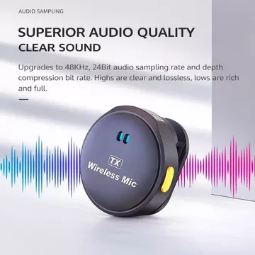 Mic Wireless Q9 Noise Reduction Microphone Clip On HP IPhone Android Untuk Live Vlog