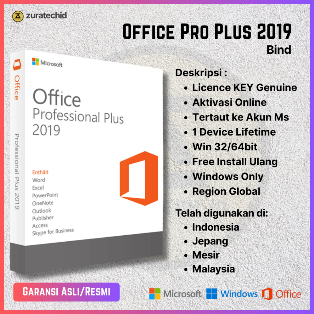 Jual Microsoft Office 2019 Pro Plus Original Digital License Key ...