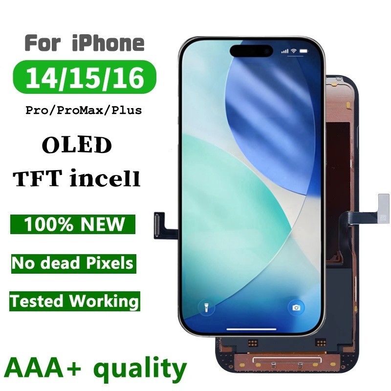 Jual New OLED TFT splay Touch Screen For iPhone 13 14 15 16 Pro Max 14 ...