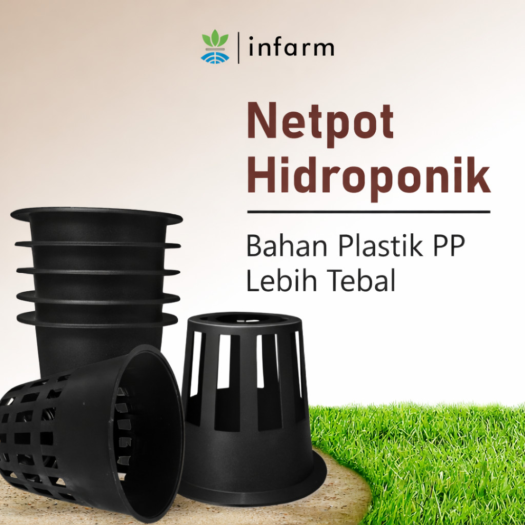 INFARM - Netpot Hitam 5 cm Hidroponik DFT NFT Rakit Apung Eceran