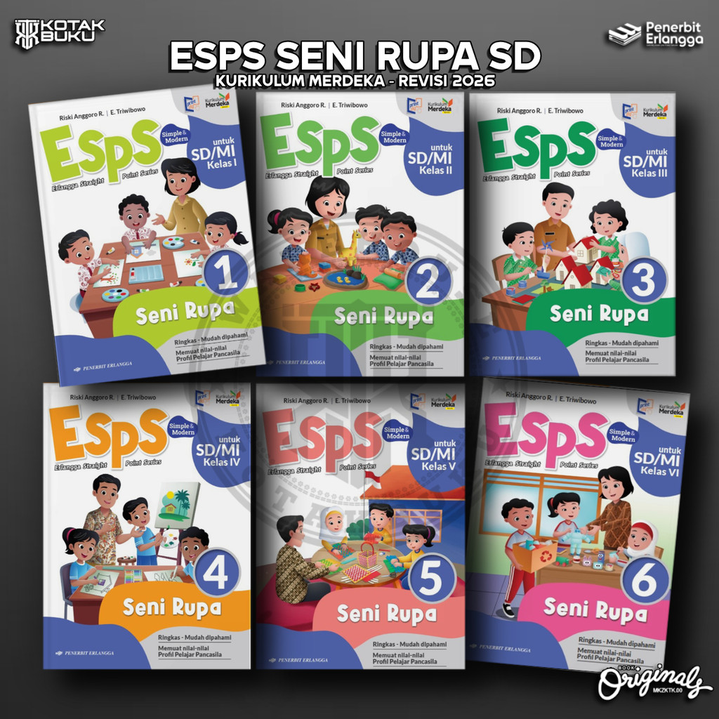 Jual [ Erlangga ] Buku ESPS Seni Rupa Kelas 1 2 3 4 5 6 SD/MI Kurikulum ...