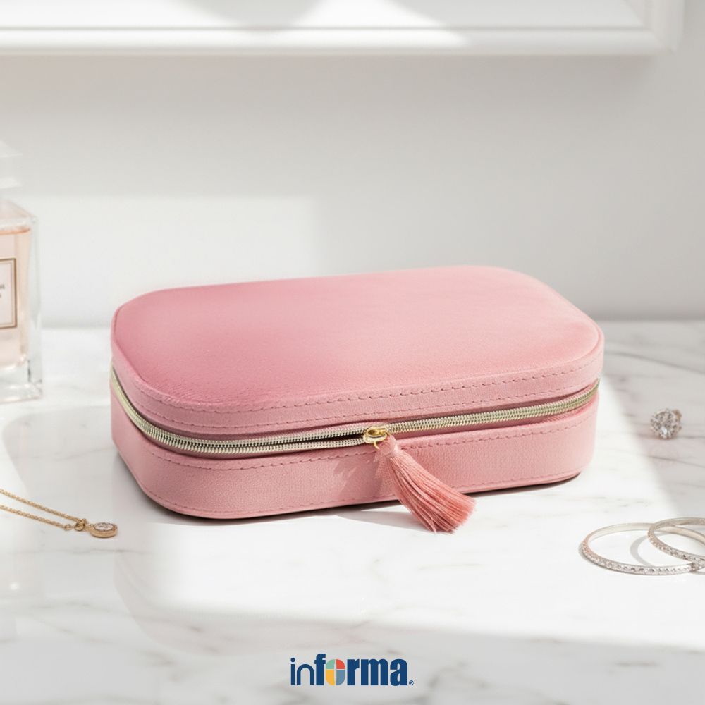 Jual Informa Emily Kotak Perhiasan Rectangle 18.5x10x5 cm - Pink ...