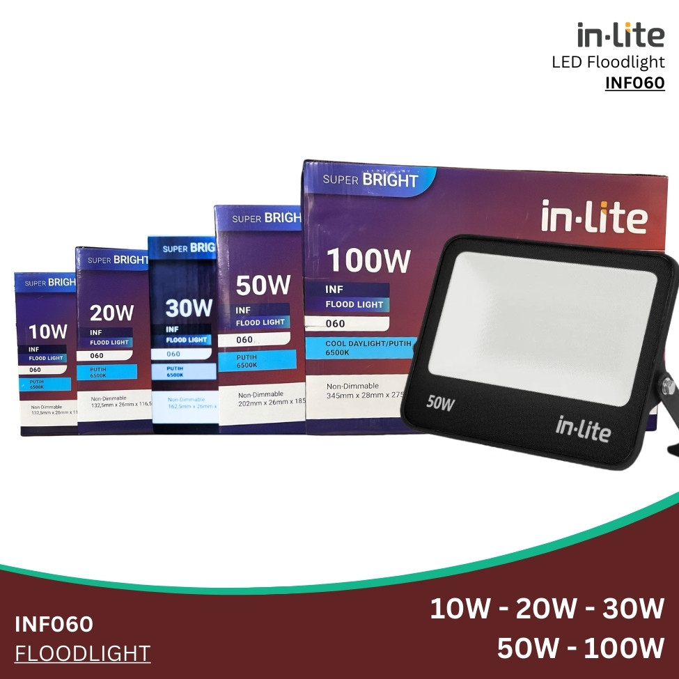 Jual InLite Flood Light Value Lampu Sorot LED INF060 10W 20W 30W 50W ...