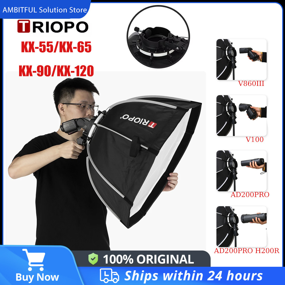 Jual Triopo for Godox V1 V100 V1PRO Speedlite Softbox 55CM KX65 65cm ...