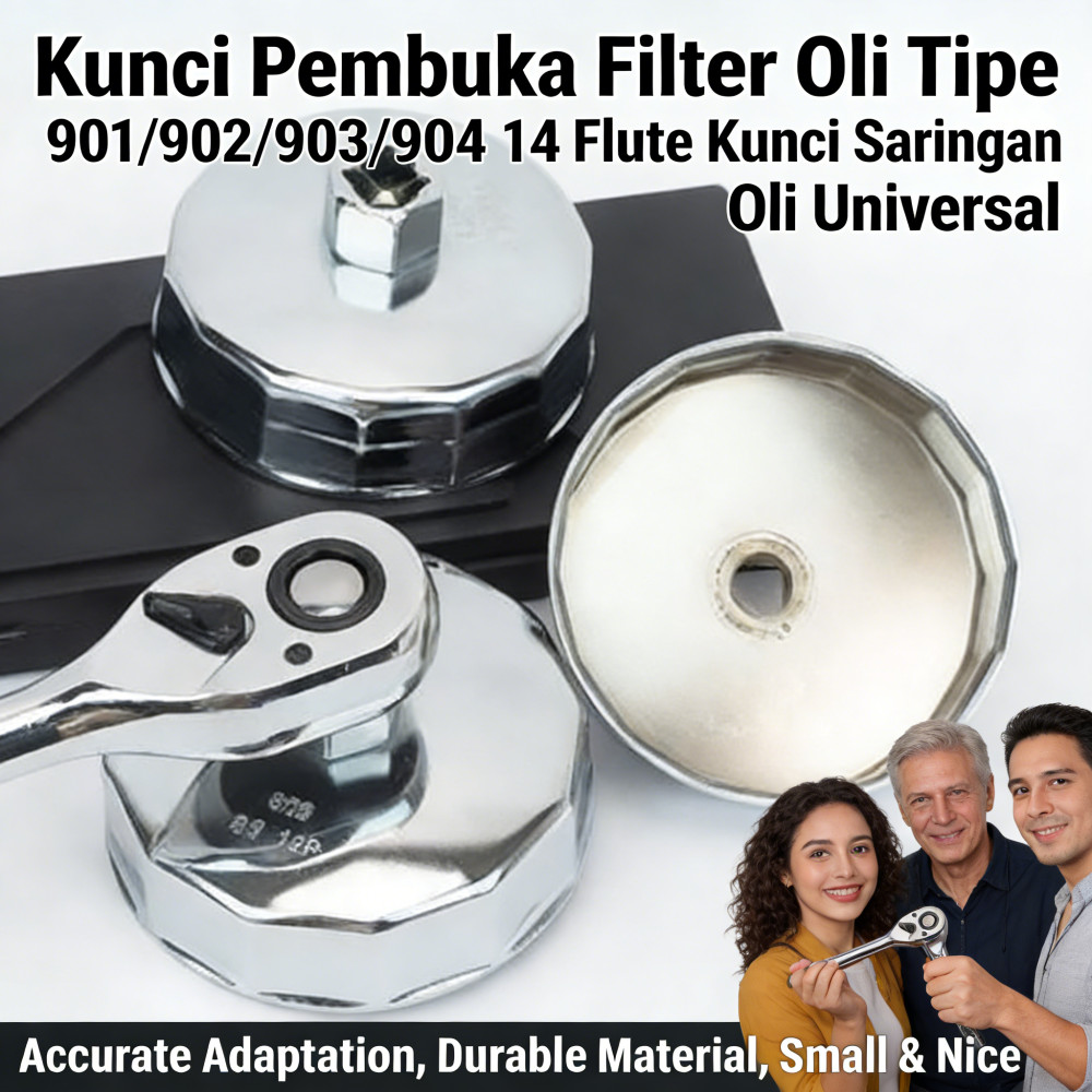 Jual Kunci Saringan 14 Flute 901/902/903/904 Tipe Oli Universal Pembuka ...