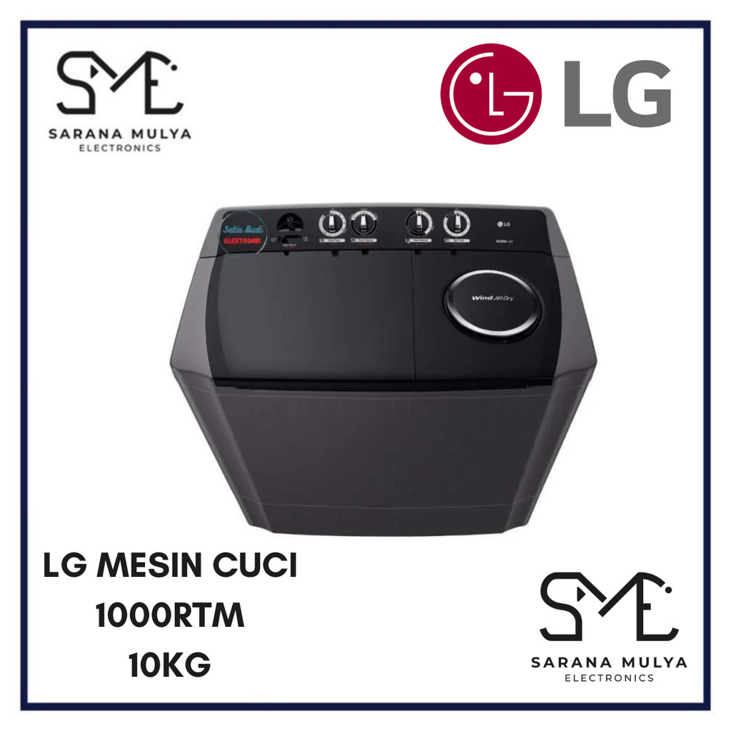 Jual LG MESIN CUCI 2 TABUNG 10 KG P1000RTM / MESIN CUCI LG 2 TABUNG 10 ...