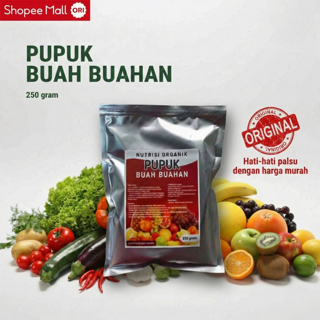 Pupuk Buah Buahan Nutrisi Organik Booster ORIGINAL Pelebat Tumbuhan - 250g