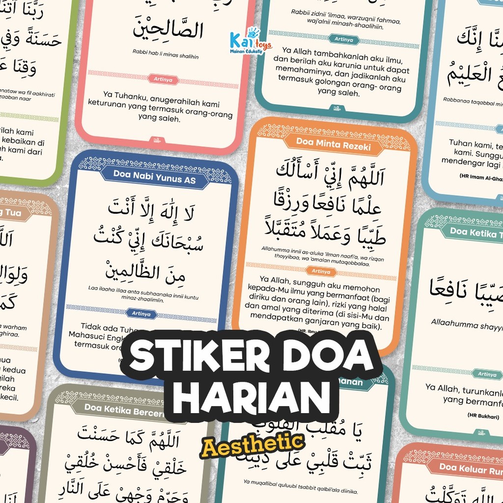 Jual STICKER DOA HARIAN 1 PCS PASTEL AESTHETIC - AYAT 1000 DINAR DOA ...