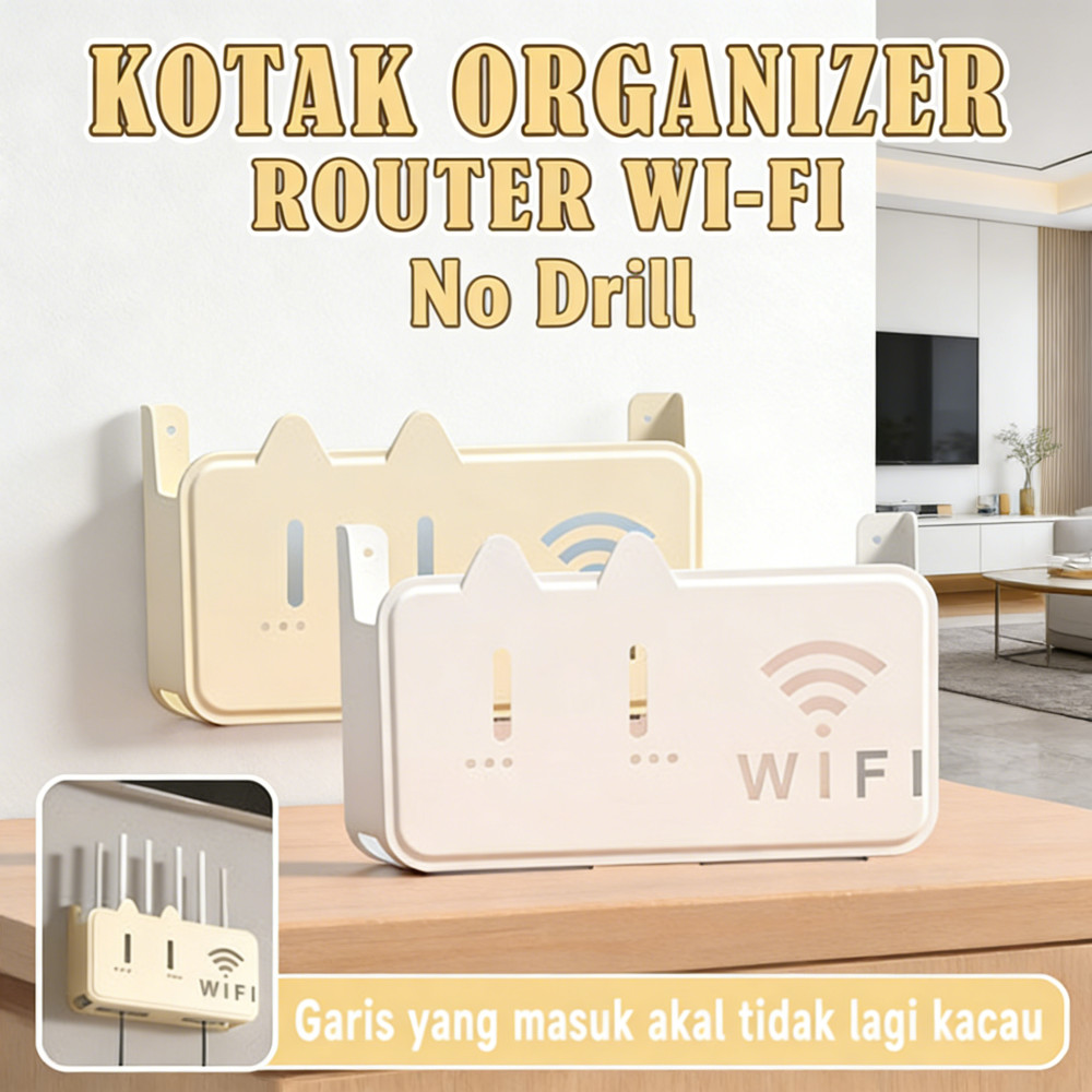 Jual Kabel Bebas Penataan Router KOTAK Organizer WI-FI Rak Tempel ...