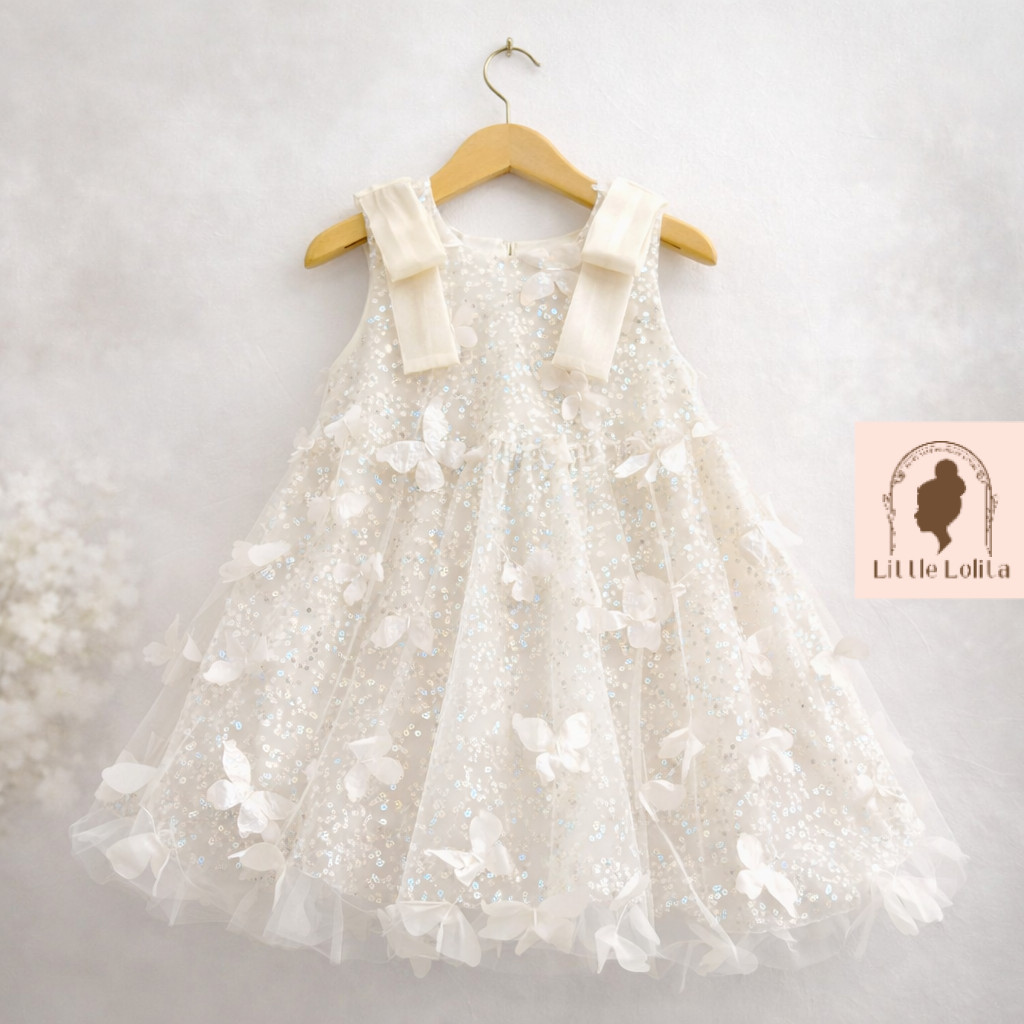 Jual Dress MIRANDA KUPU IVORY 2-10T gaun Pesta mewah Anak Perempuan ...