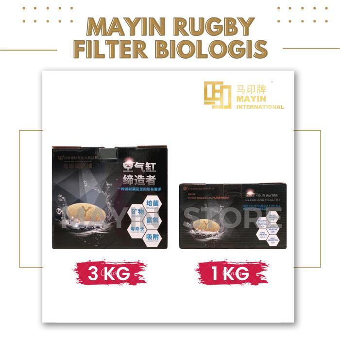 Jual REPACK MAYIN Rugby 1000gr 1kg Media Filter Biologis Rumah Bakteri ...