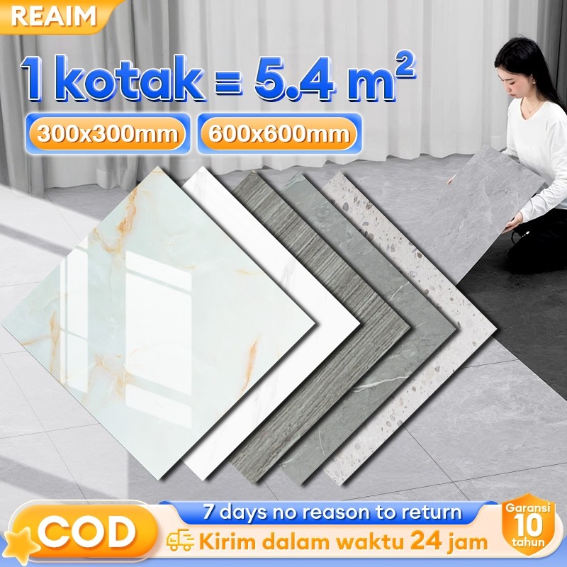 Jual SWS Reaim 1BOX(40 Pcs/15 Pcs) Sticker Lantai Model Cermin60 ...