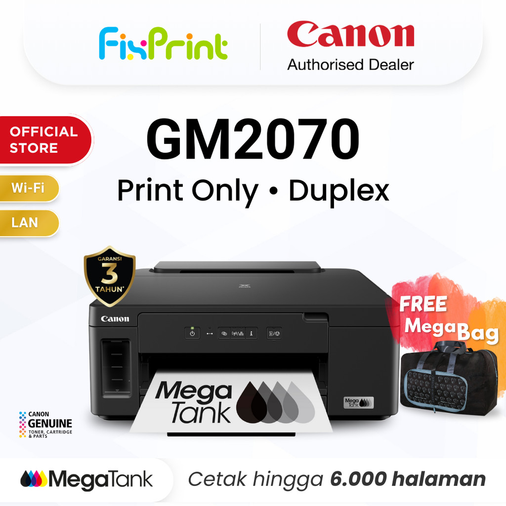 Jual FixPrint Printer LAN Canon GM2070 - Ink Tank Monokrom Duplex Wifi ...