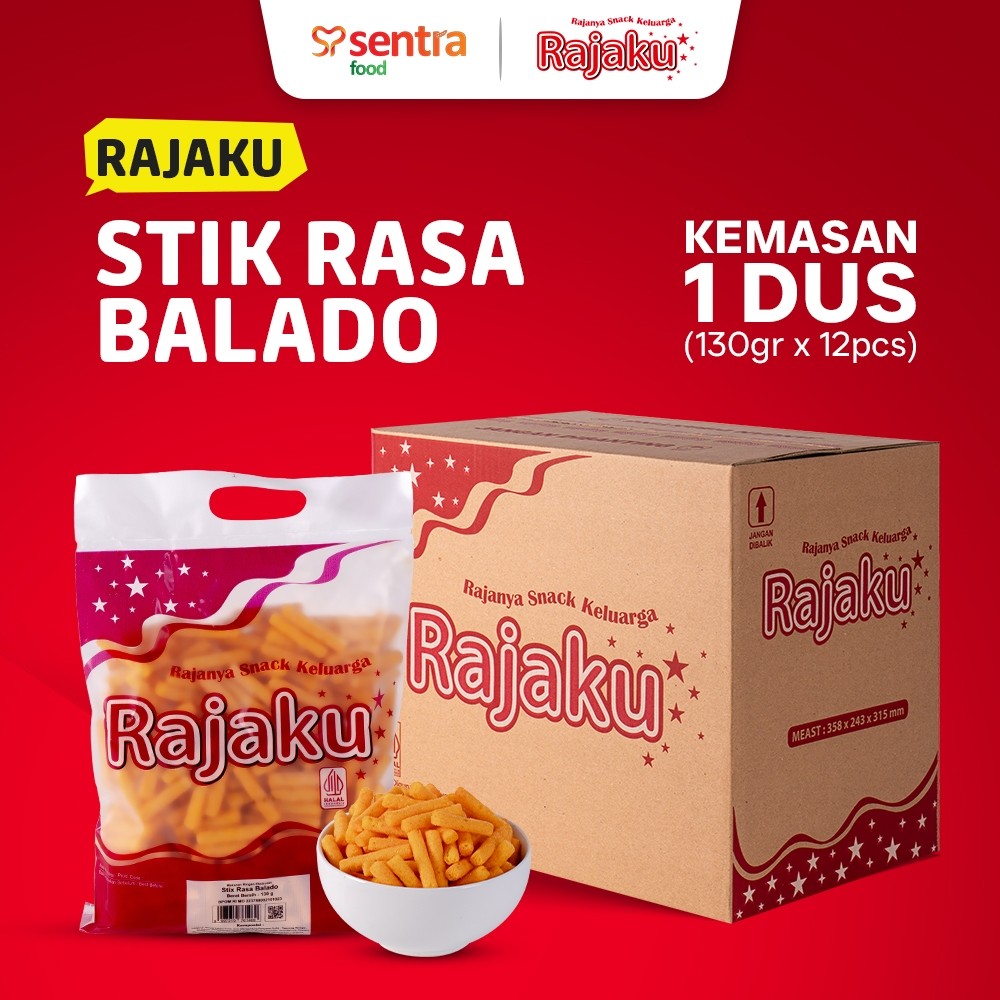 Jual Rajaku Snack Stik Balado, Stik Jagung Bakar Isi 12 Bags/Dus ...