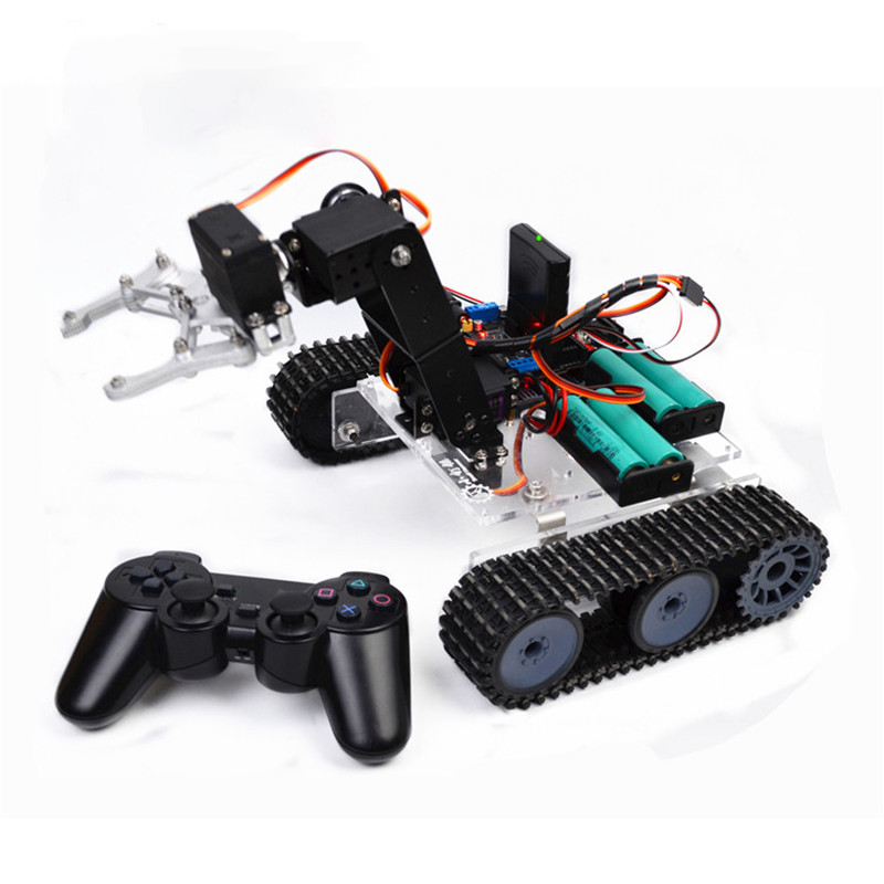 Jual 4 Dof Robotic Arm with RC Tank For Arduino Robot Y Kit Acrylic Ps2 ...