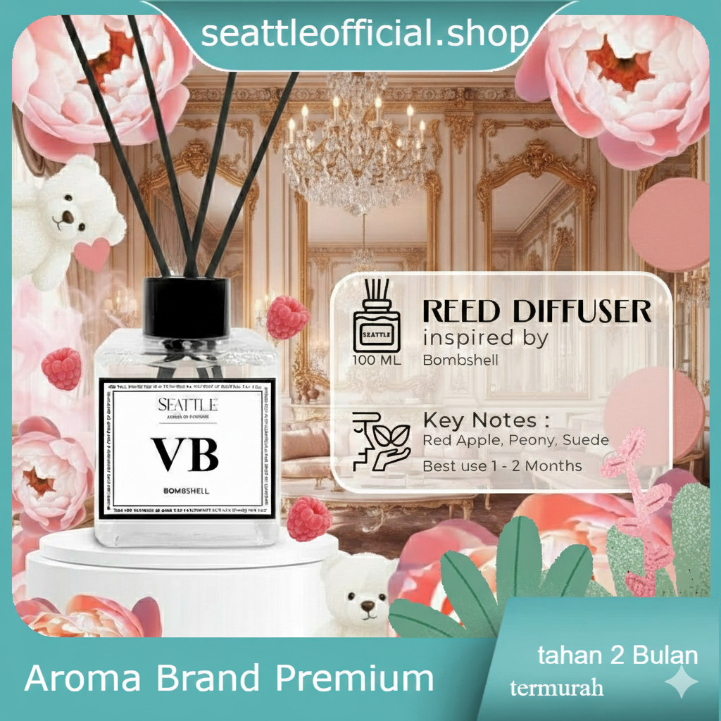 Jual [ LUXURY, SEATTLE & AROMA BRAND ]Seattle Diffuser BOMBSHELL 100 ML ...