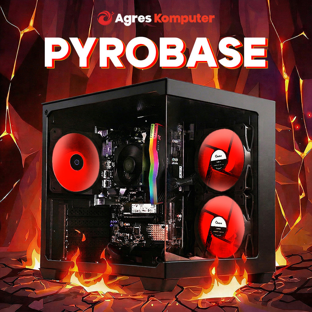 AGRES PYROBASE PC RYZEN 7 5700G 16GB 512GB WINDOWS 11 PRO RAKITAN ADMIN KANTOR