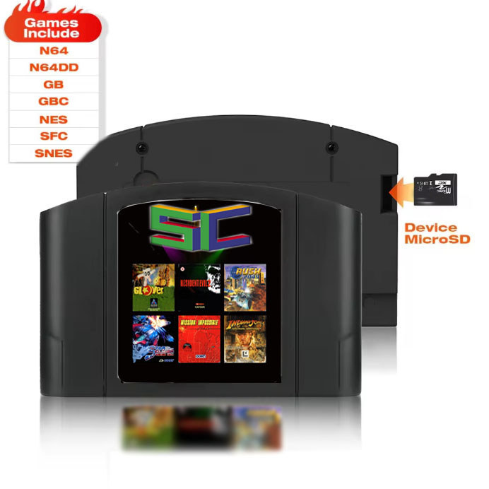 Jual FALSH 64 SC64 Open Source N64 3000 in 1 Game Cartridge For ...