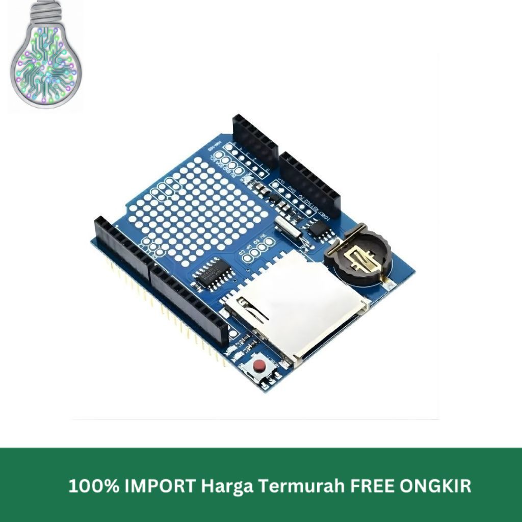 Jual Data Logger Shield V1.0 Recording Module + RTC DS1307 SD Card ...