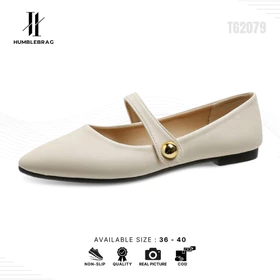 HMBRG FREE BOX Dayeon Sepatu Flatshoes Wanita Slip On Sepatu Tali Wanita Fashion Korean TG2079
