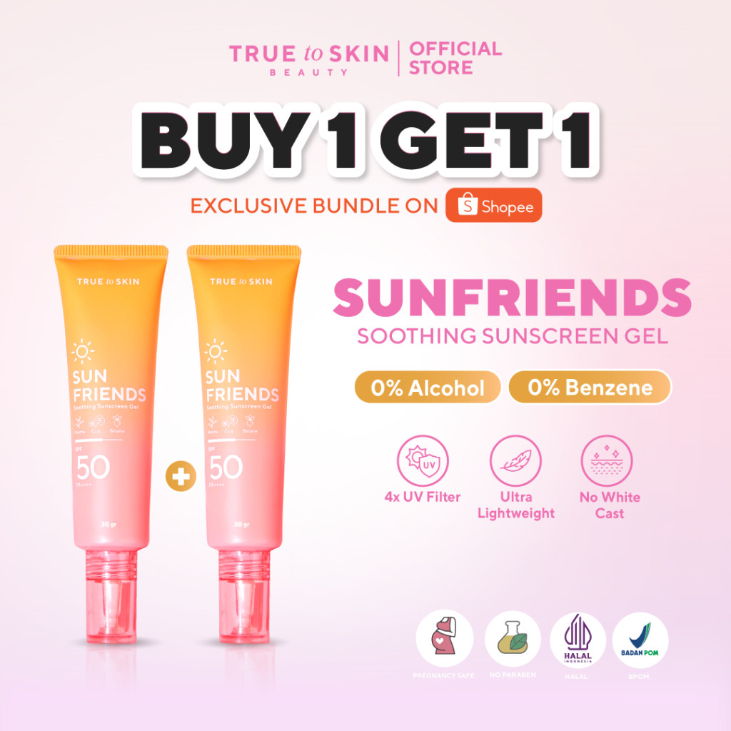 [ BEST DEAL ] [ BUY 1 GET 1 ] True to Skin - Sunfriends Sunscreen Gel SPF 50 PA++++