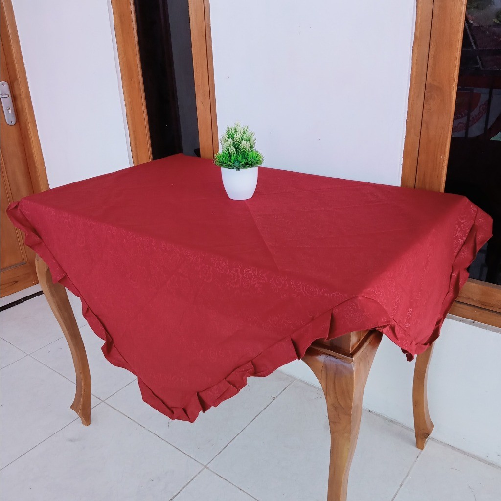 Jual TAPLAK MEJA KAIN RUMBAI EMBOS POLOS PERSEGI SEGI EMPAT UKURAN 120 ...