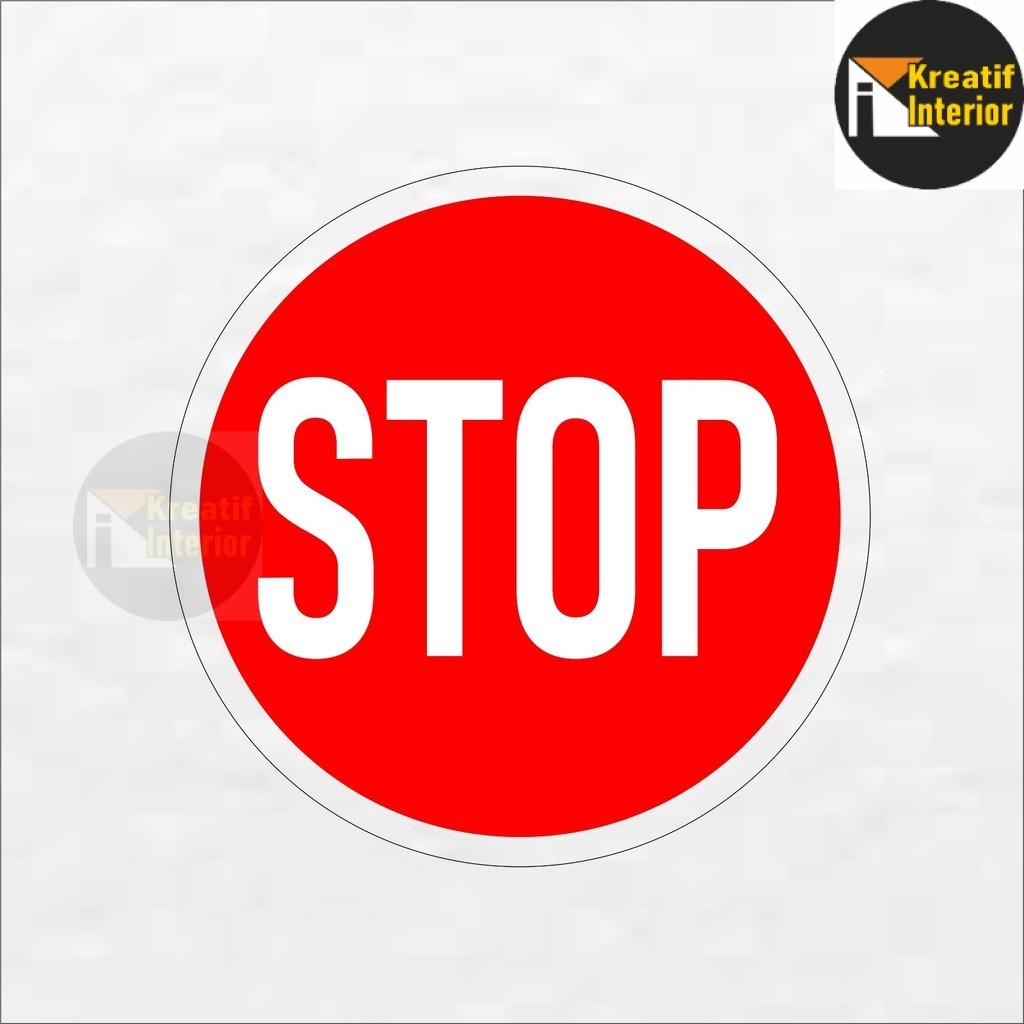 Jual KI PALANG RAMBU AKRILIK SIGN UNTUK STOP // PALANG RAMBU STOP ...