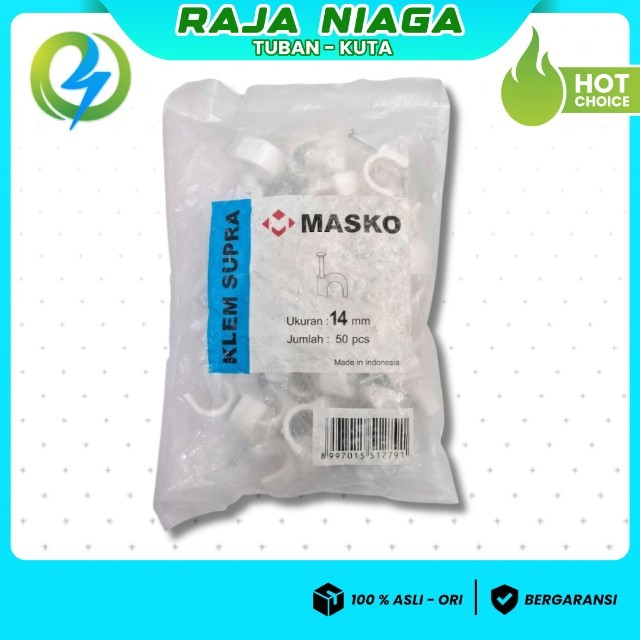 Jual Klem 14mm Putih Masko Ecer – Clamp Pengikat Kabel Kuat dan Rapi ...