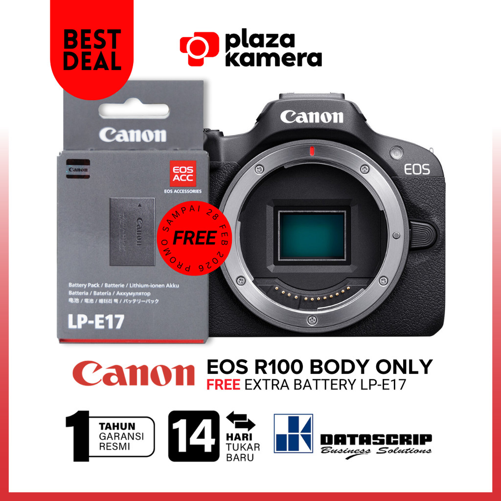 Jual Canon EOS R100 Body Only 4K Kamera Mirrorless R100 Body Only ...