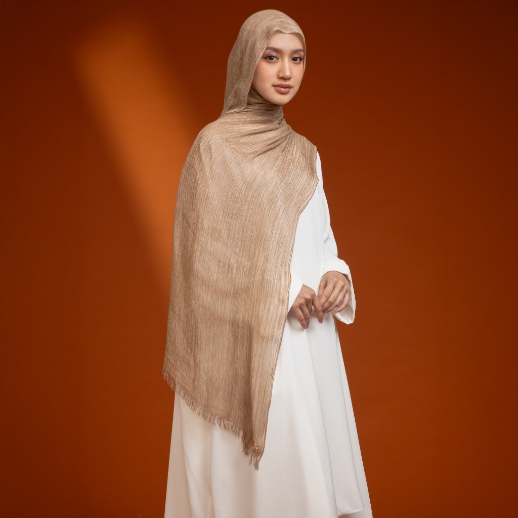 Lozy Hijab Viscose Crinkle Shawl (Hijab Pashmina Modal Textured Bahan Crinkle Viscose)
