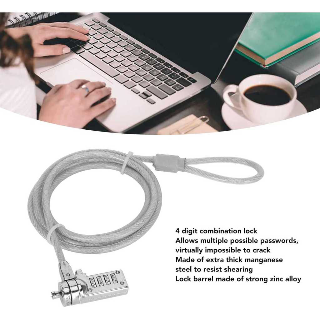 Jual F&K Kunci Pengaman Laptop Code Kombinasi Angka 4 Digit Security ...