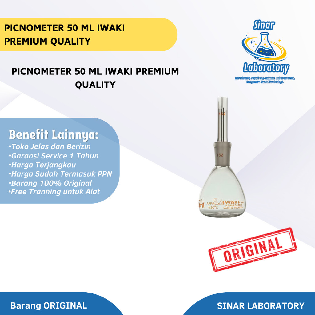 Jual Picnometer 50 ml Iwaki Premium Quality | Shopee Indonesia