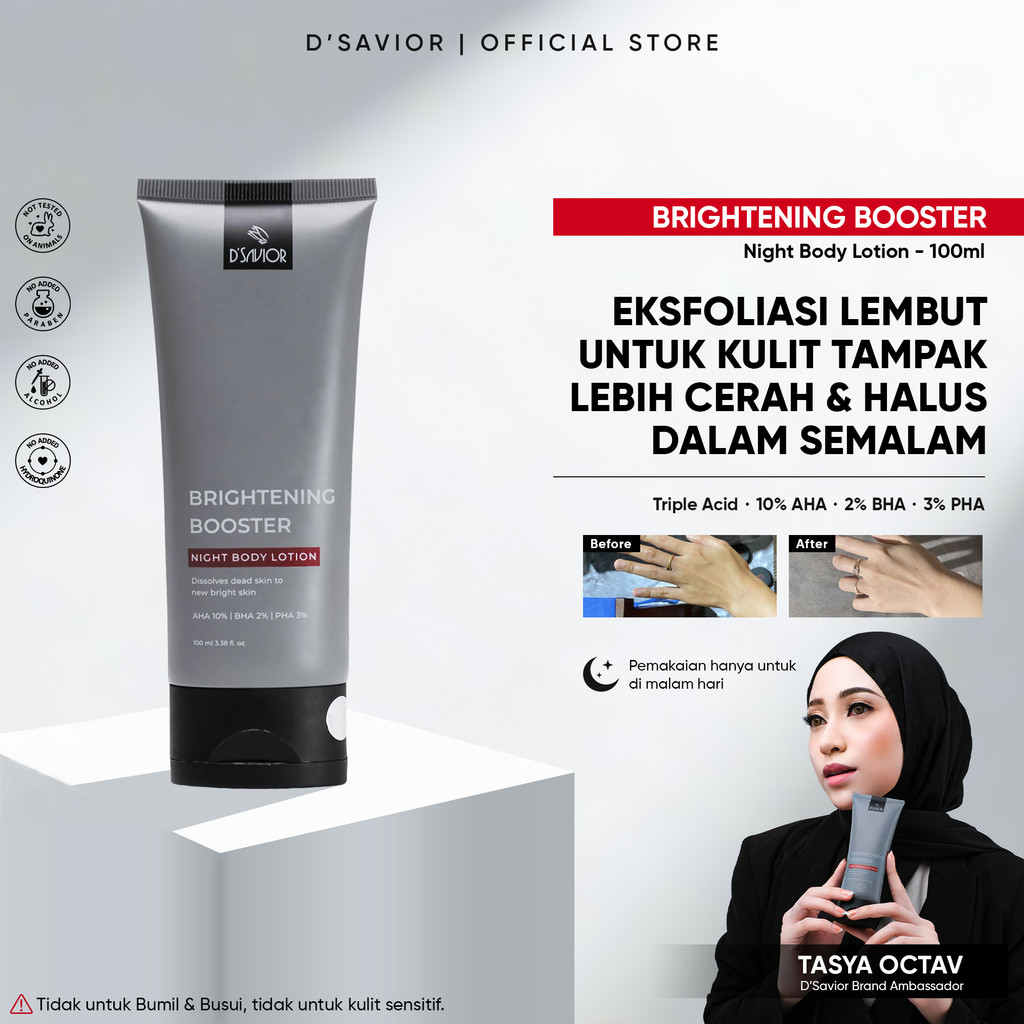 Jual [NEW PRODUCT] D'SAVIOR Brightening Booster Night Body Lotion AHA ...