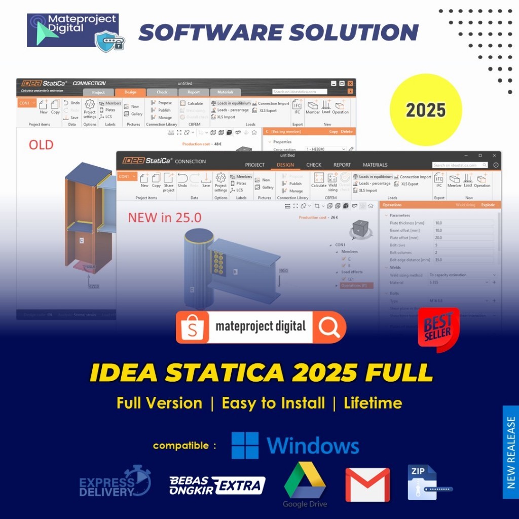 Jual IDEA StatiCa 2025 v25 Full Version Permanent Software Analisis ...