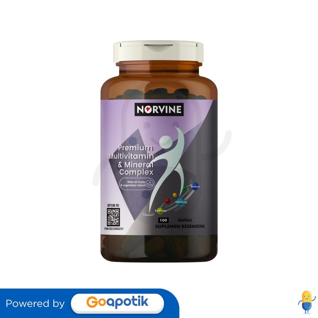 Jual Norvine Premium Multivitamin & Mineral Complex Botol 100 Kapsul ...