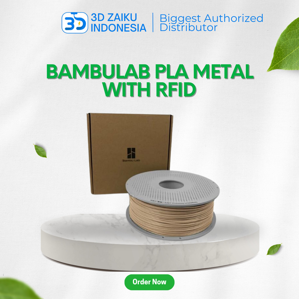 Jual Bambulab PLA Metal 3D Printer Filament 1 KG Metal Finish High ...