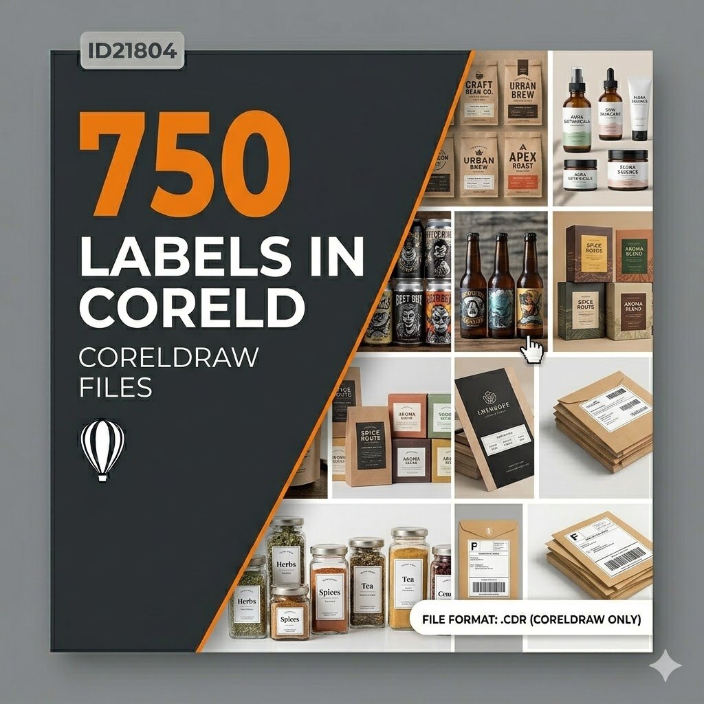 Jual ID21804 - 750 Labels In CorelDraw Files | Shopee Indonesia