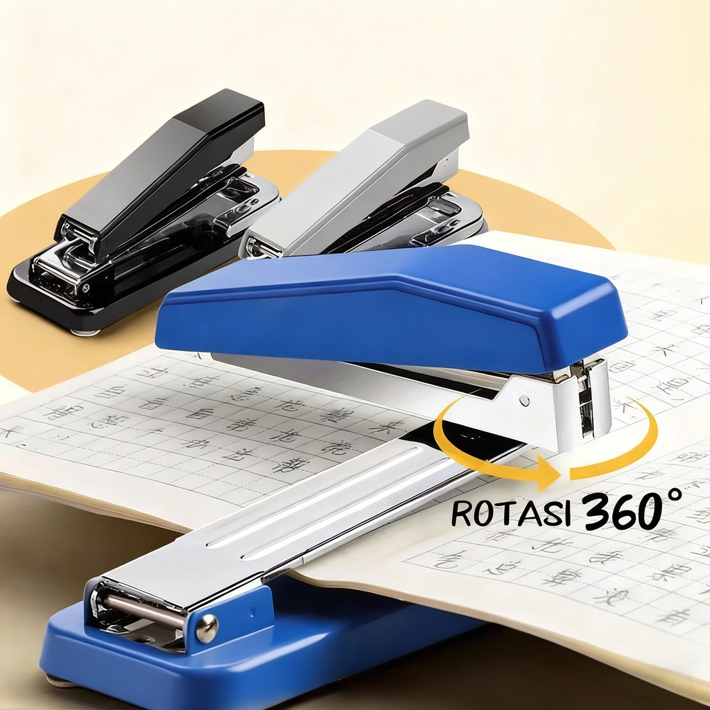 Jual Stapler Rotasi 360° Heavy Duty, Triple Stapler Staples Putar 3 ...