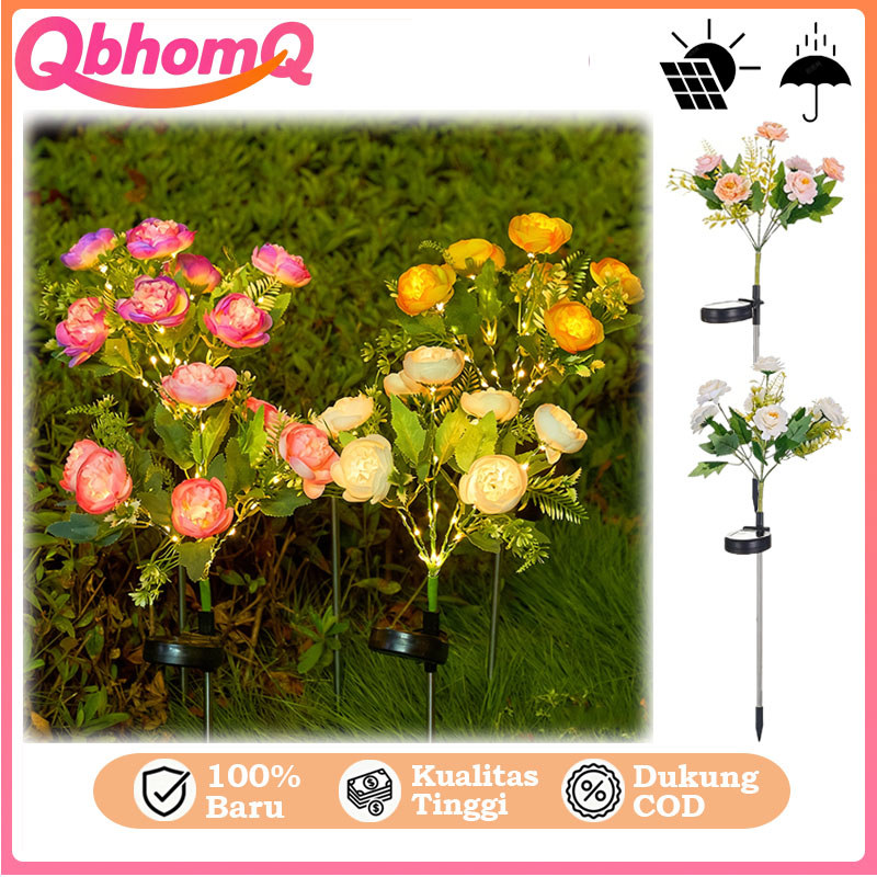 Jual 7 Bunga Kembang Sepatu Lampu Solar Flower Light Lampu Dekorasi ...