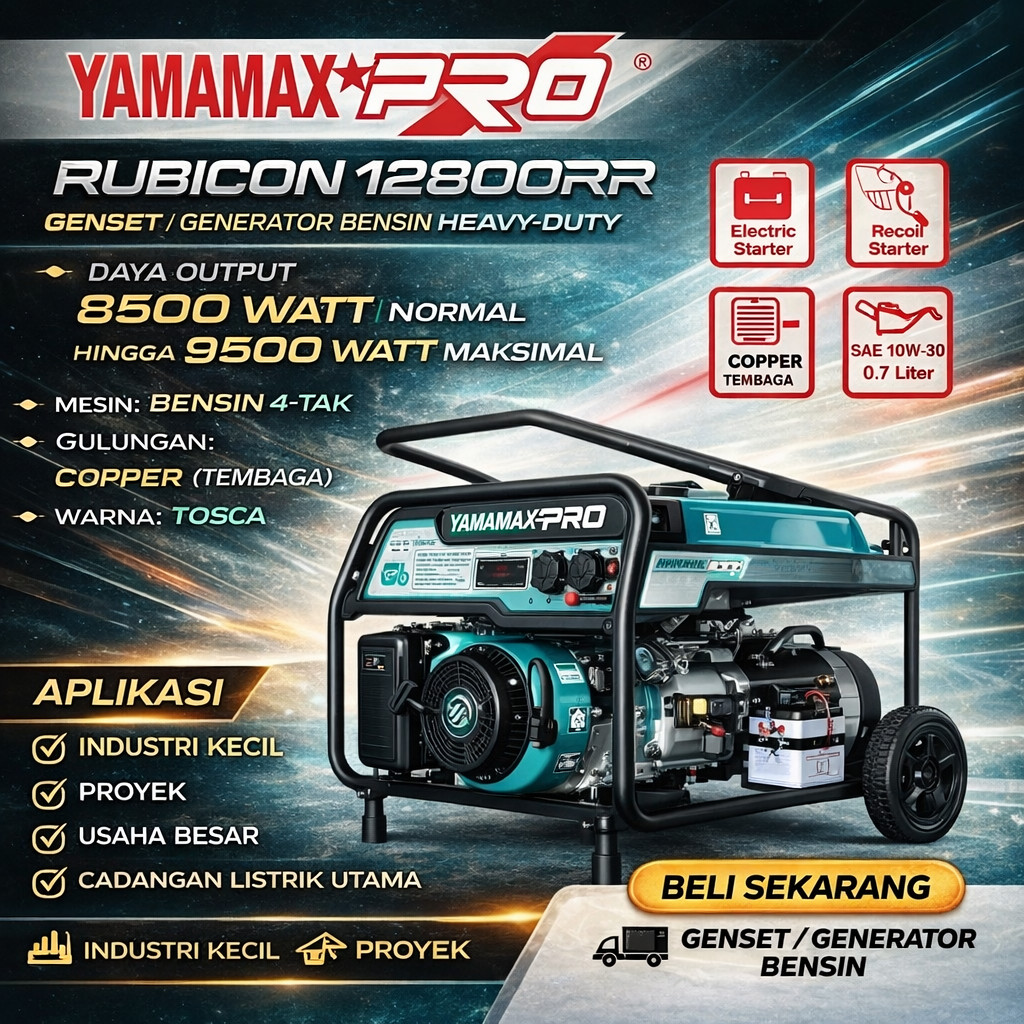 Jual GENSET / GENERATOR RUBICON YAMAMAX-PRO 12800RR 8500W–9500W TOSCA ...