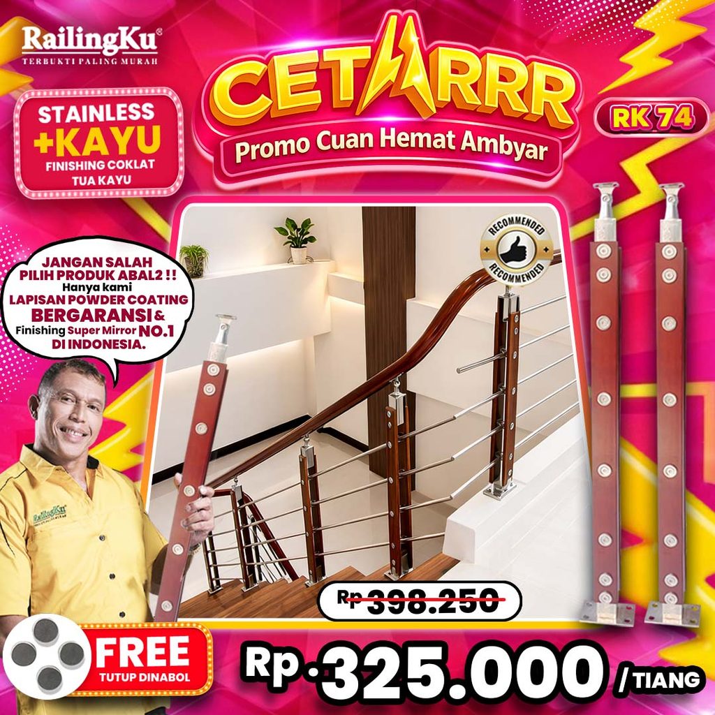 Jual Railing Tangga Pipa Jari Jari Minimalis Tiang Railingku [CETAR ...